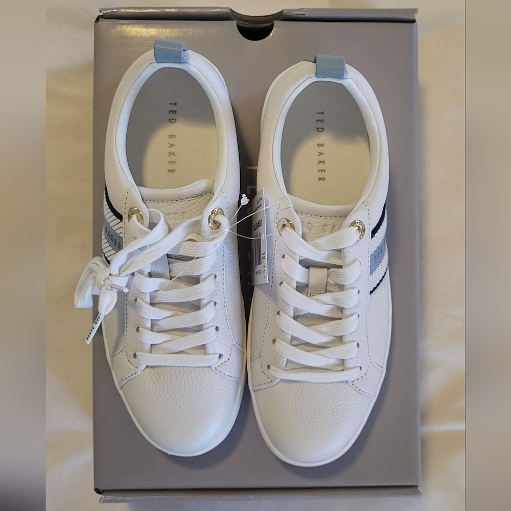 Ted Baker White and Blue Casual Sneakers